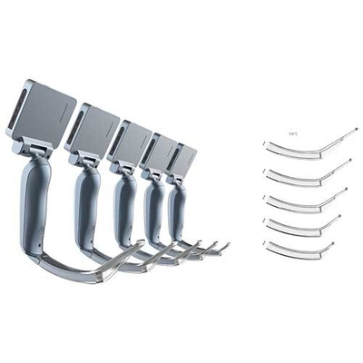 Laryngoscope visuel réutilisable chirurgical d'écran de 3,0 pouces avec 5 lames jetables