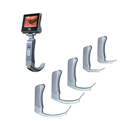 2022 Laryngoscope vidéo adulte en acier inoxydable réutilisable avec 5 lames
