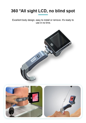 2022 type visuel C de laryngoscope d'anesthésie de l'acier inoxydable 30 FPS avec 5 lames